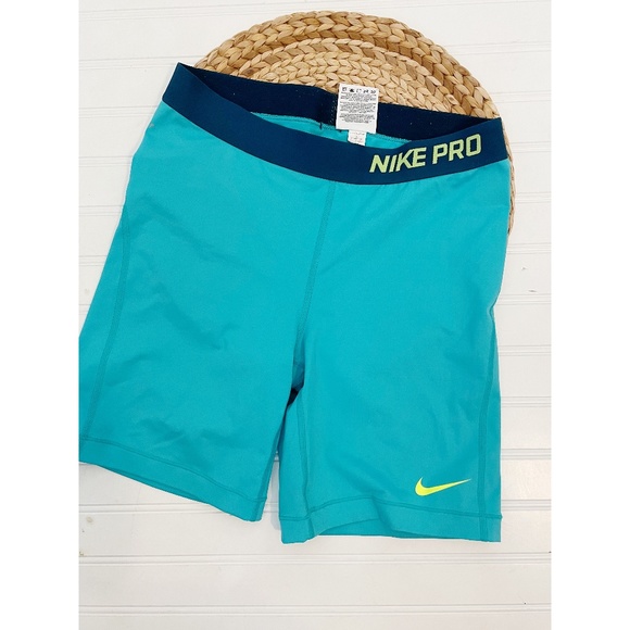 Nike Shorts Nike Pro Womens Dri Fit Shorts 7 Inch Teal Poshmark